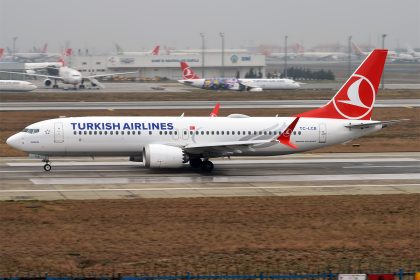 Turkish Airlines Boeing 737-8 MAX aircraft