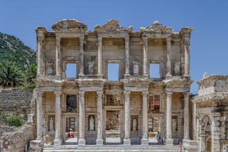 Façade of the Library of Celsus at Ephesus