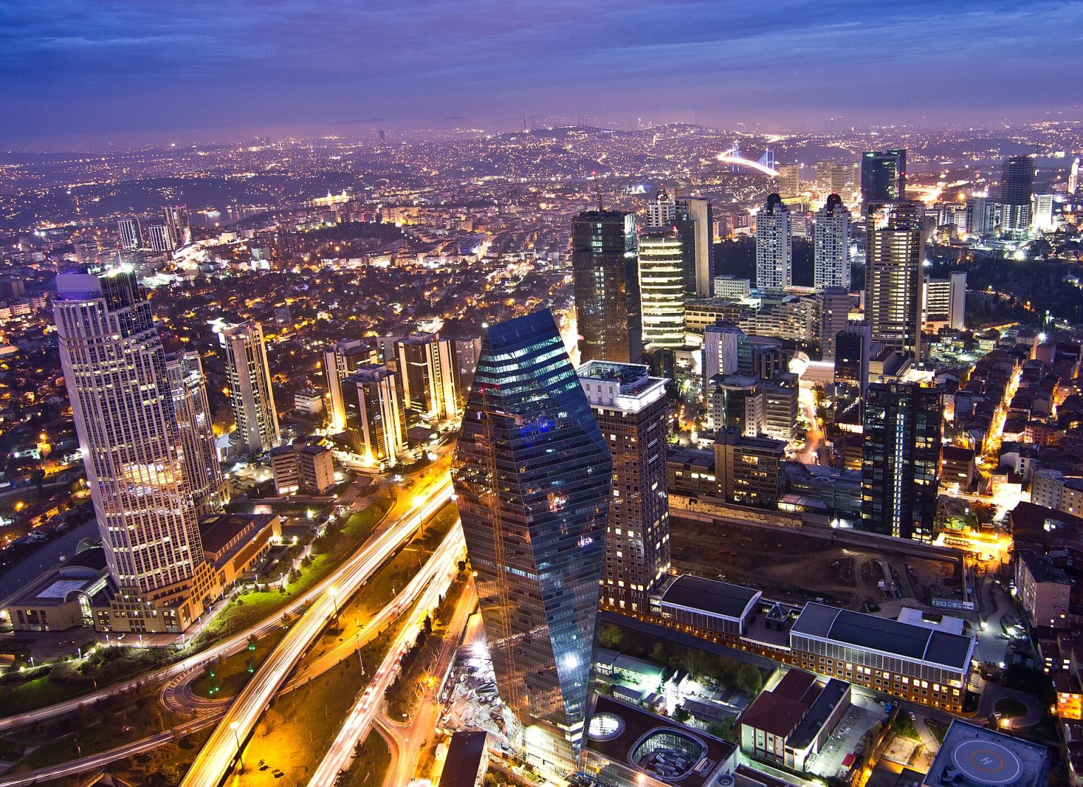 Office towers in Istanbul's Levent business district