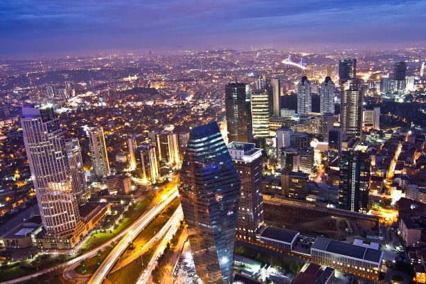 Office towers in Istanbul's Levent business district