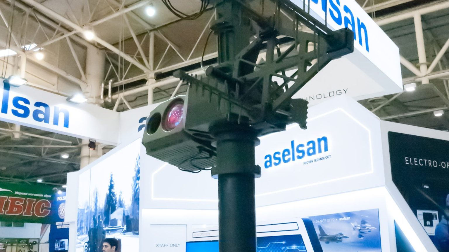 Aselsan defense system on display at an exhibition