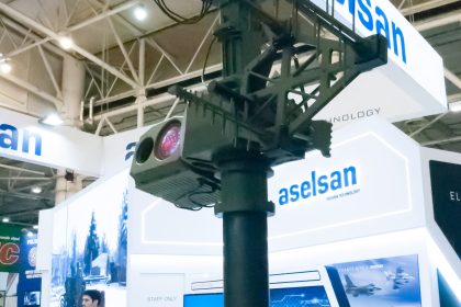 Aselsan defense system on display at an exhibition