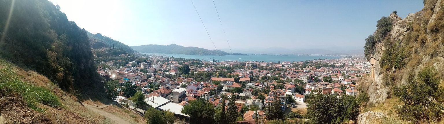 Panoramic view over Fethiye and its bay