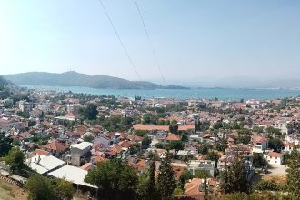 Panoramic view over Fethiye and its bay