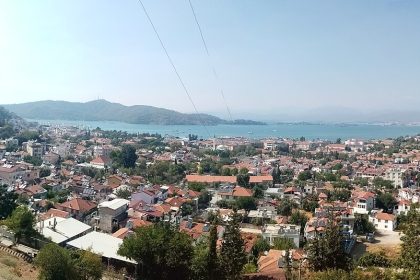 Panoramic view over Fethiye and its bay