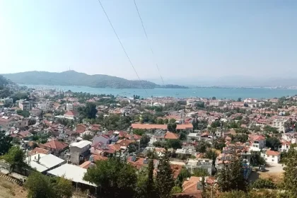 Panoramic view over Fethiye and its bay