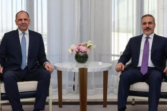 Συνάντηση ΥΠΕΞ, Γιώργου Γεραπετρίτη, με τον ΥΠΕΞ της Τουρκικής Δημοκρατίας, Hakan Fidan (Ντόχα, 02.02.2025)