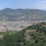 Panoramic view of Alanya on the Mediterranean coast