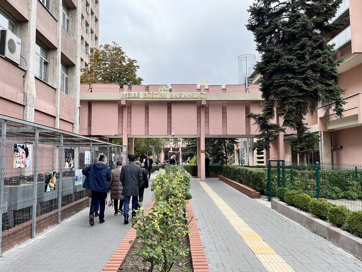 Entrance walkway of the Ministry of National Education building in Ankara