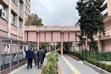 Entrance walkway of the Ministry of National Education building in Ankara