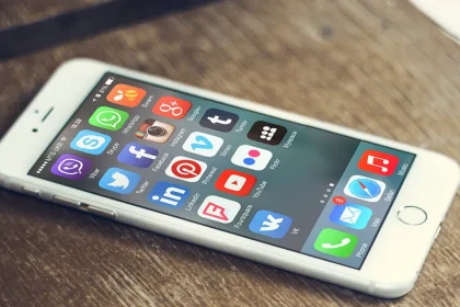 Social Media App Icons On The Screen of A Smartphone